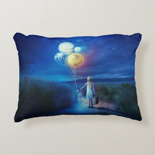 Surreal Moving to Her Future  Decorative Cushion (Front)