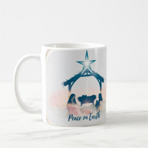 Surreal Nativity Peace on Earth Minimalist Classic Coffee Mug