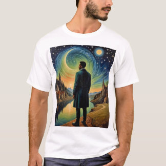 Surreal Night Sky Visionary Art Aesthetic T-Shirt