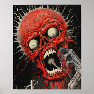 Surreal Nightmare Monster Squashed Poster - Distur