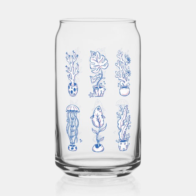 Surreal Ocean Botanicals Can Glass (Back)