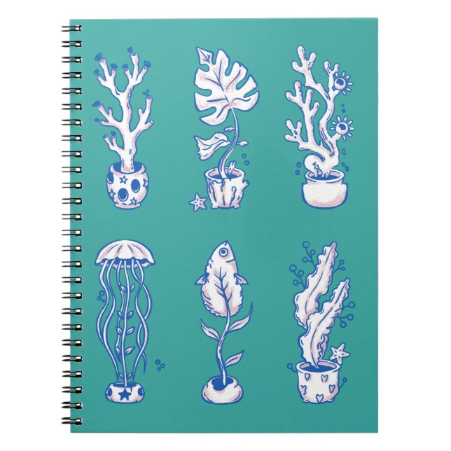 Surreal Ocean Botanicals Notebook (Front)