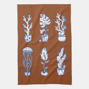 Surreal Ocean Botanicals Tea Towel