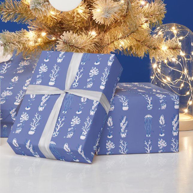 Surreal Ocean Botanicals Wrapping Paper (Holidays)