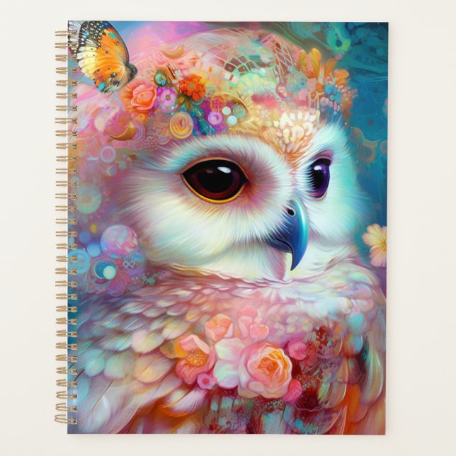 Surreal Owl Fantasy Art Planner (Front)