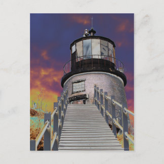Surreal Owls Head Lighthouse Postcard