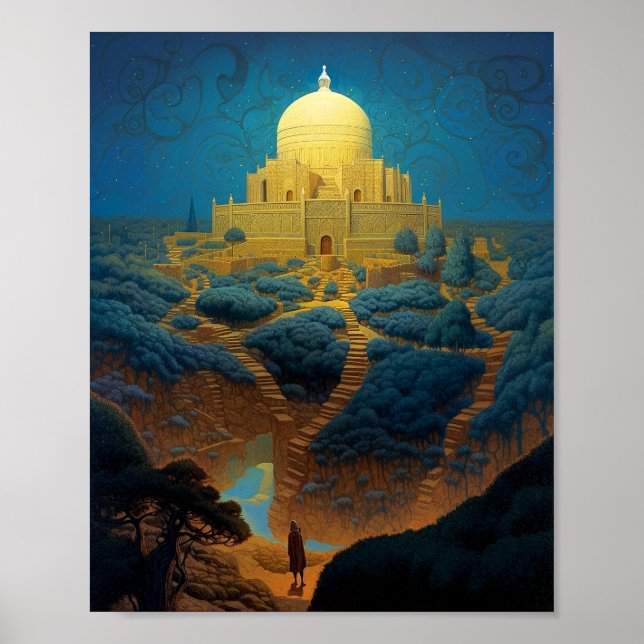 Surreal Palace Landscape Poster (Front)