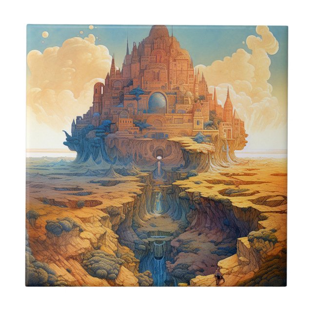 Surreal Palace Landscape Tile (Front)