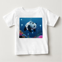 Surreal Panda Submarine Exploring Bioluminescent R