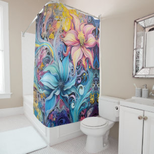 Surreal Petal Melody Shower Curtain
