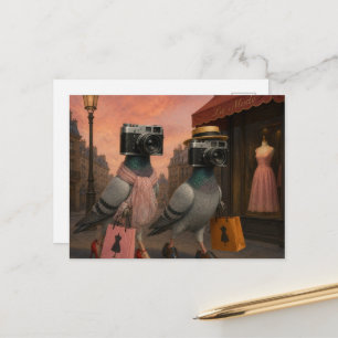 surreal pigeons that became the paparazzi postcard