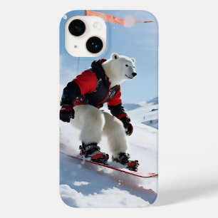 Surreal Polar Bear Snowboarding Winter Adventure Case-Mate iPhone 14 Case