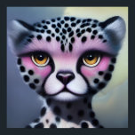 Surreal Pop Pink Cheetah Poster<br><div class="desc">Surreal Pop Pink Cheetah</div>
