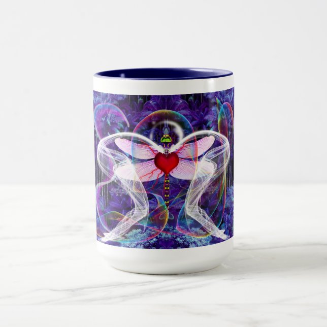 Surreal Psychedelic Dragon Fly Mug (Center)