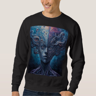 Surreal Psychedelic Multiple Eyes Split Vision Sweatshirt