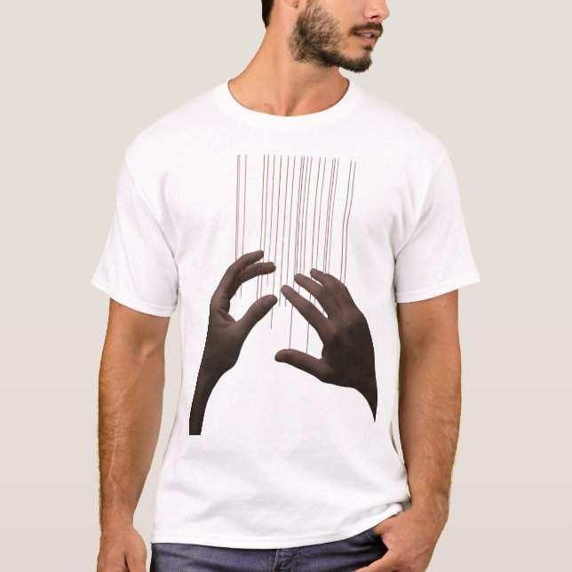 Surreal Puppet Hands Graphic T-Shirt - Concept Art (Front)