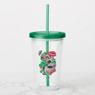 Surreal Puzzle Faces Acrylic Tumbler