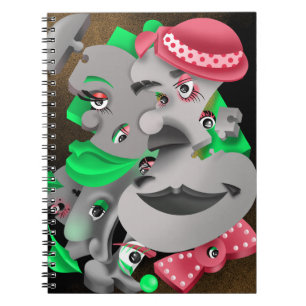 Surreal Puzzle Faces Notebook