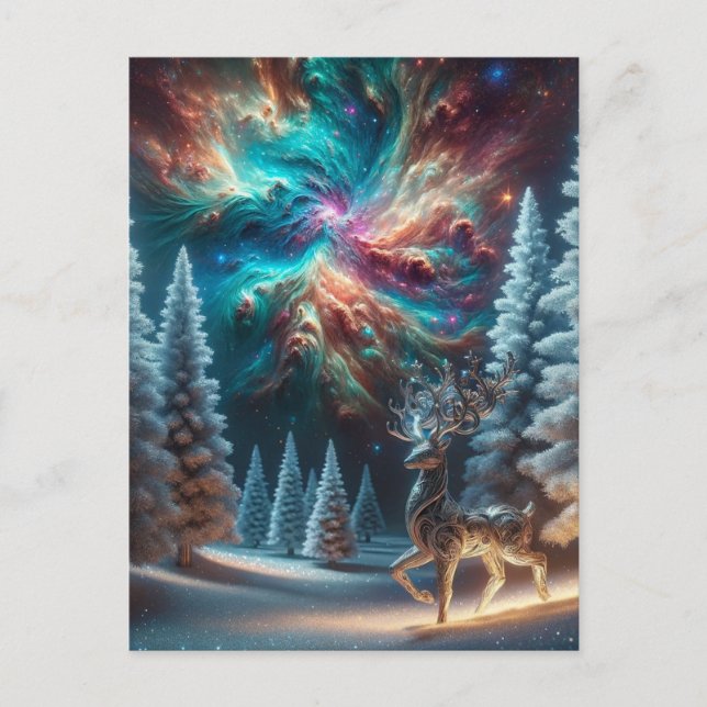 Surreal Reindeer Postcard (Front)
