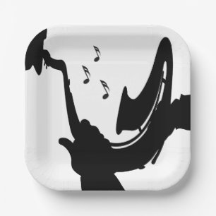 Surreal Saxophone Play Paper Plate