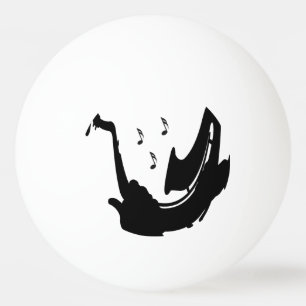 Surreal Saxophone Player Ping Pong Ball