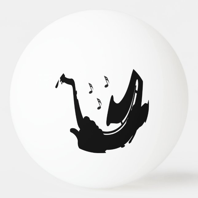 Surreal Saxophone Player Ping Pong Ball (Front)
