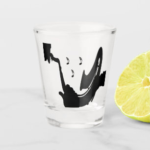 Surreal Saxophone Shot Glass
