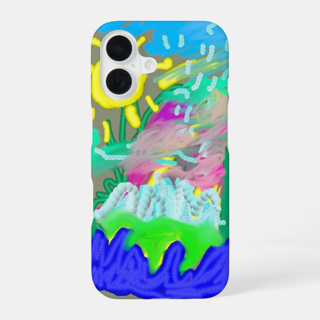 Surreal Scape iPhone 16 Case (Back)
