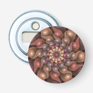 Surreal Shiny Flower Modern Abstract Fractal Art Bottle Opener