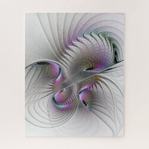 Surreal Shy Beauty Modern Abstract Fractal Art Jigsaw Puzzle