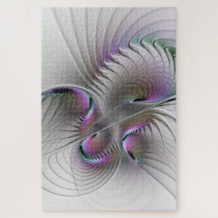 Surreal Shy Beauty Modern Abstract Fractal Art Jigsaw Puzzle