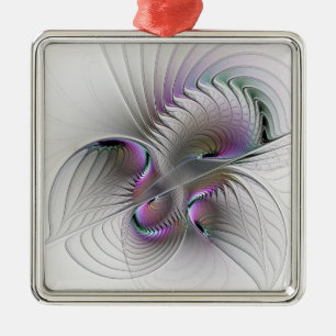 Surreal Shy Beauty Modern Abstract Fractal Art Metal Tree Decoration
