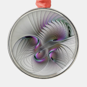 Surreal Shy Beauty Modern Abstract Fractal Art Metal Tree Decoration