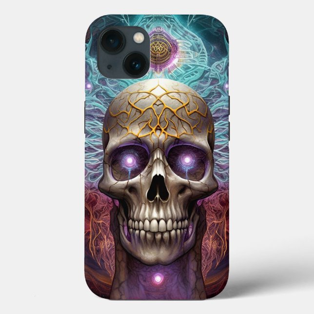 Surreal Skull Colourful Visionary Art Case-Mate iPhone Case (Back)