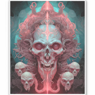 Surreal Skull Gothic Horror Art
