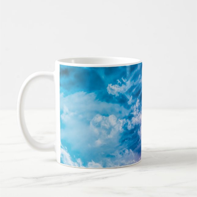 Surreal sky, dreamy abstract art. coffee mug (Left)