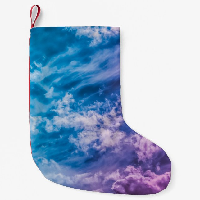 Surreal sky, dreamy abstract art. small christmas stocking (Front)