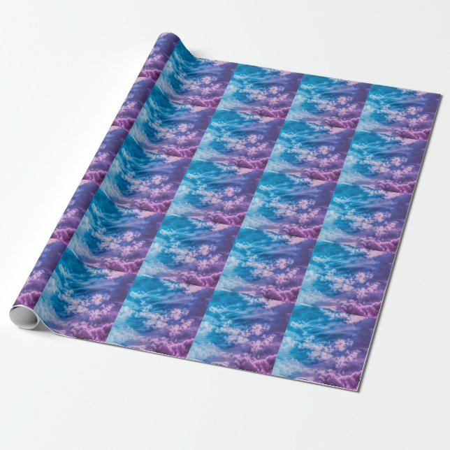 Surreal sky, dreamy abstract art. wrapping paper (Unrolled)