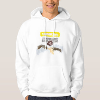 Surreal Smoking Lips and Michelangelo Hands PopArt Hoodie