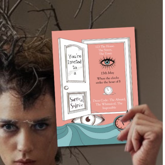 Surreal Soiree, Modern Surrealism Party, Bizarre Invitation (Creator Uploaded)
