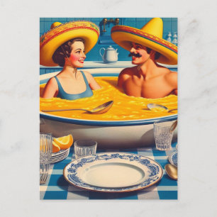 Surreal Soup Hot Tub Postcard