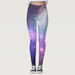 Surreal space background, starry sky. leggings