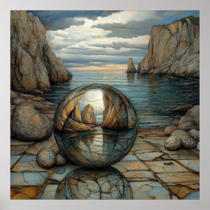 Surreal sphere poster