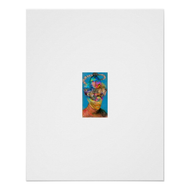 Surreal Split Face Third Eye Vision Poster (Front)