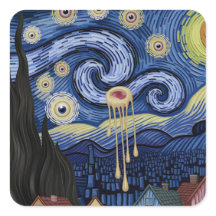 Surreal Starry Night Sticker
