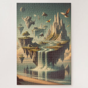 Surreal Subconscious Landscape - Vivid Purples Jigsaw Puzzle