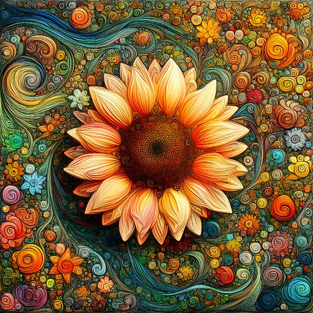 Surreal Sunflower Symphony Cushion (Creator Uploaded)
