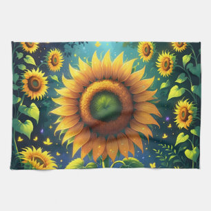 Surreal Sunflowers Tea Towel