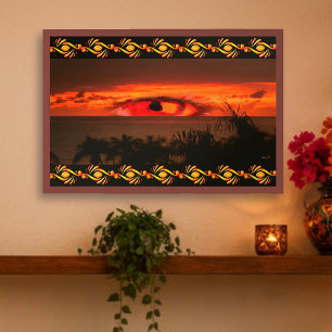 Surreal Sunset Eye Tropical Ocean 2106 Art Print