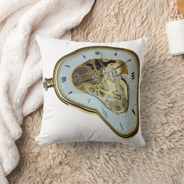 Surreal Time Throw Pillow (Blanket)